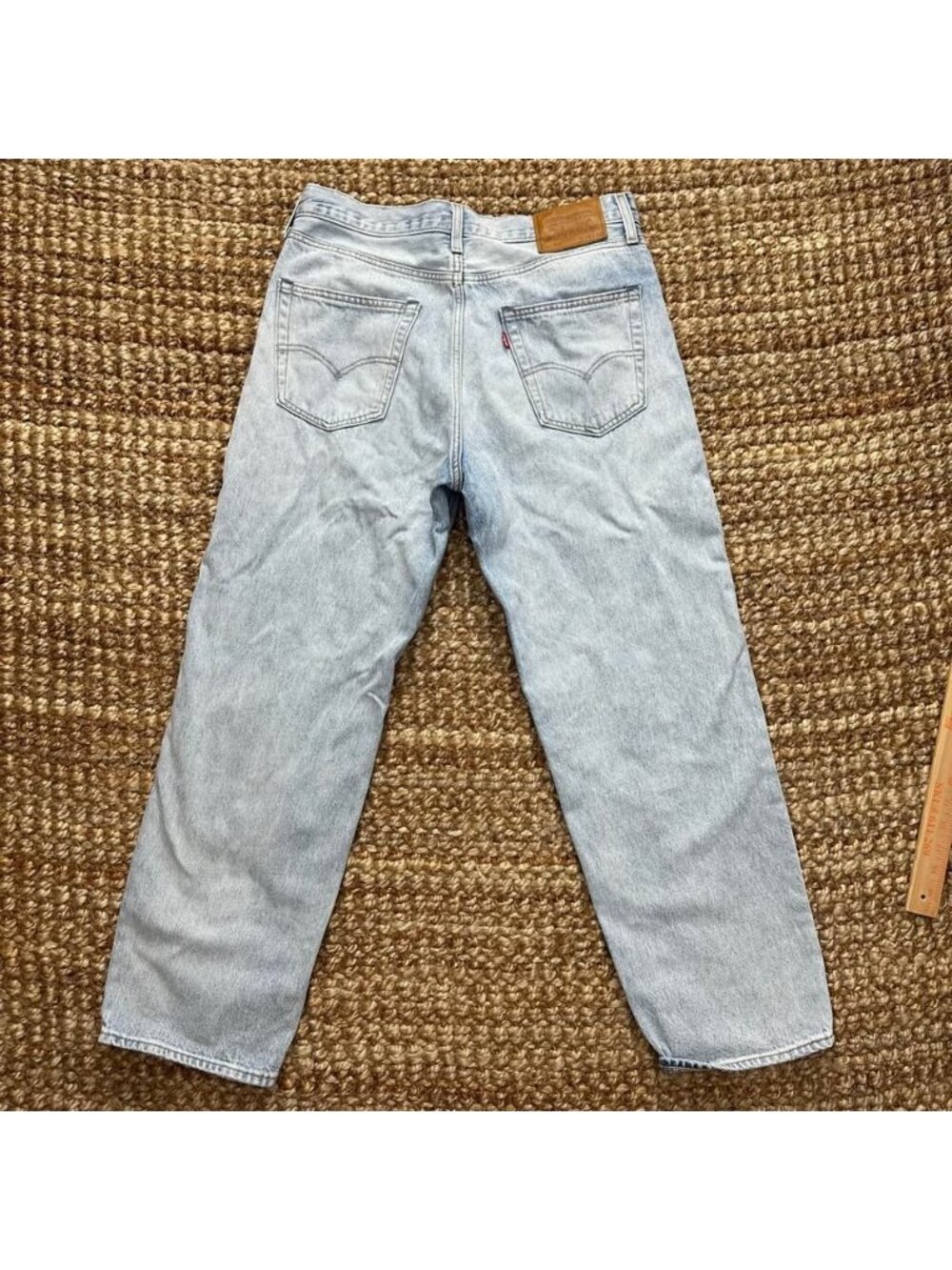 Levis Premium 568 Stay Loose Jeans Mens 32x30 Light Wash Baggy Denim 29037-0070